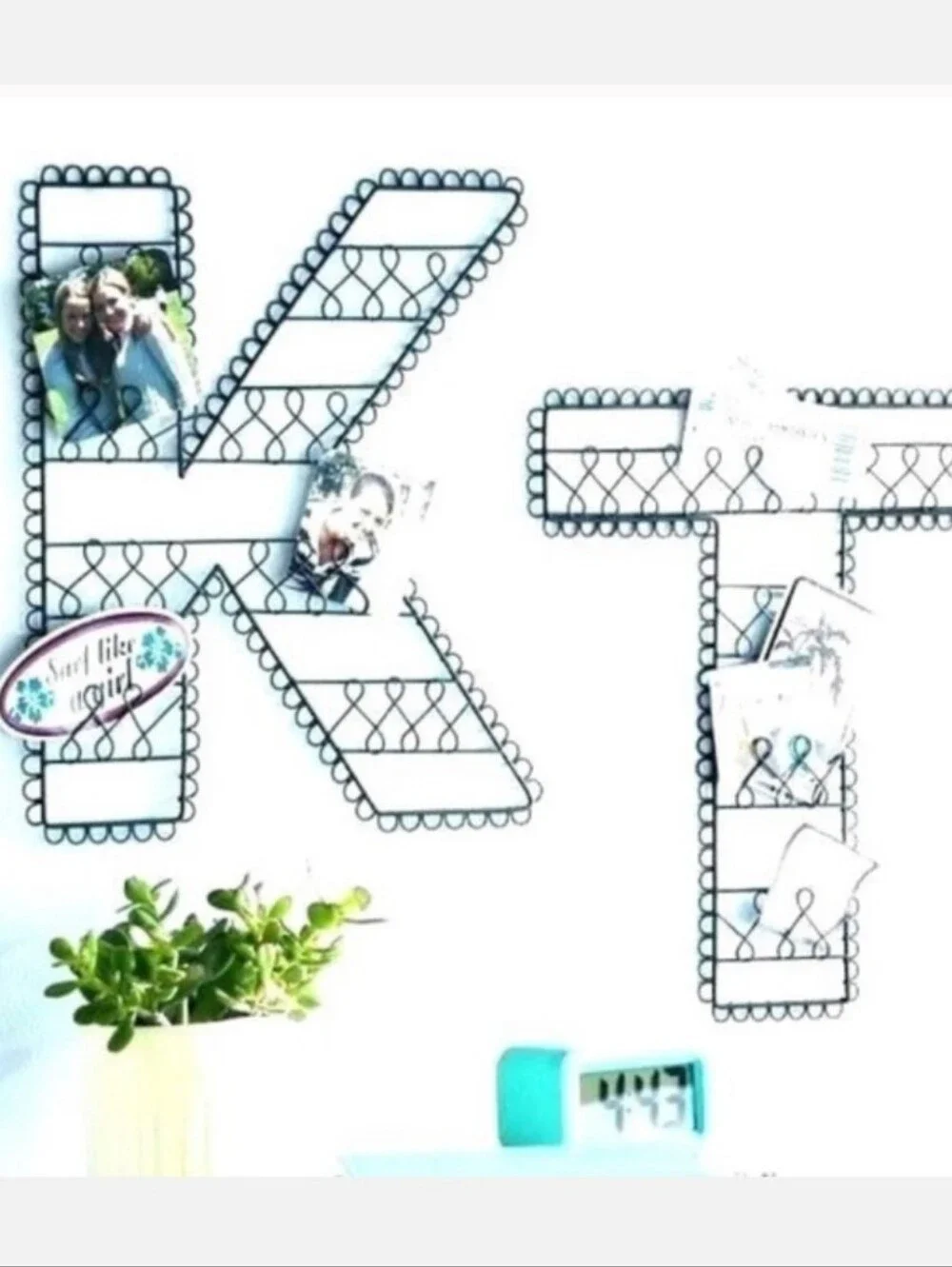 POTTERY BARN WIRE WALL LETTER ‘A’ Dorm Decor